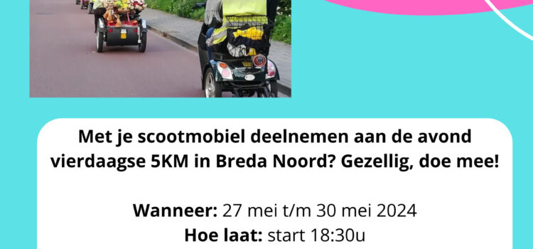 Scootmobielen welkom bij 5 km route Scootmobielen welkom bij 5 km route